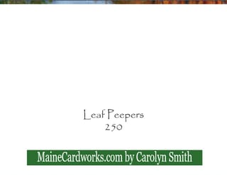 Leaf Peepers — back