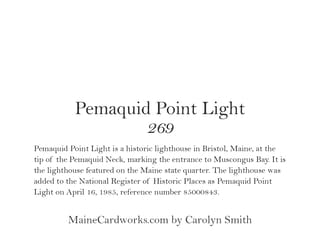 Pemaquid Point Light — back